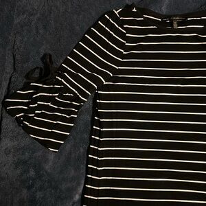 Striped business casual top